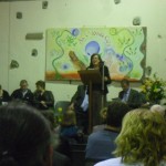 Eimear Brophy speaking to the audience